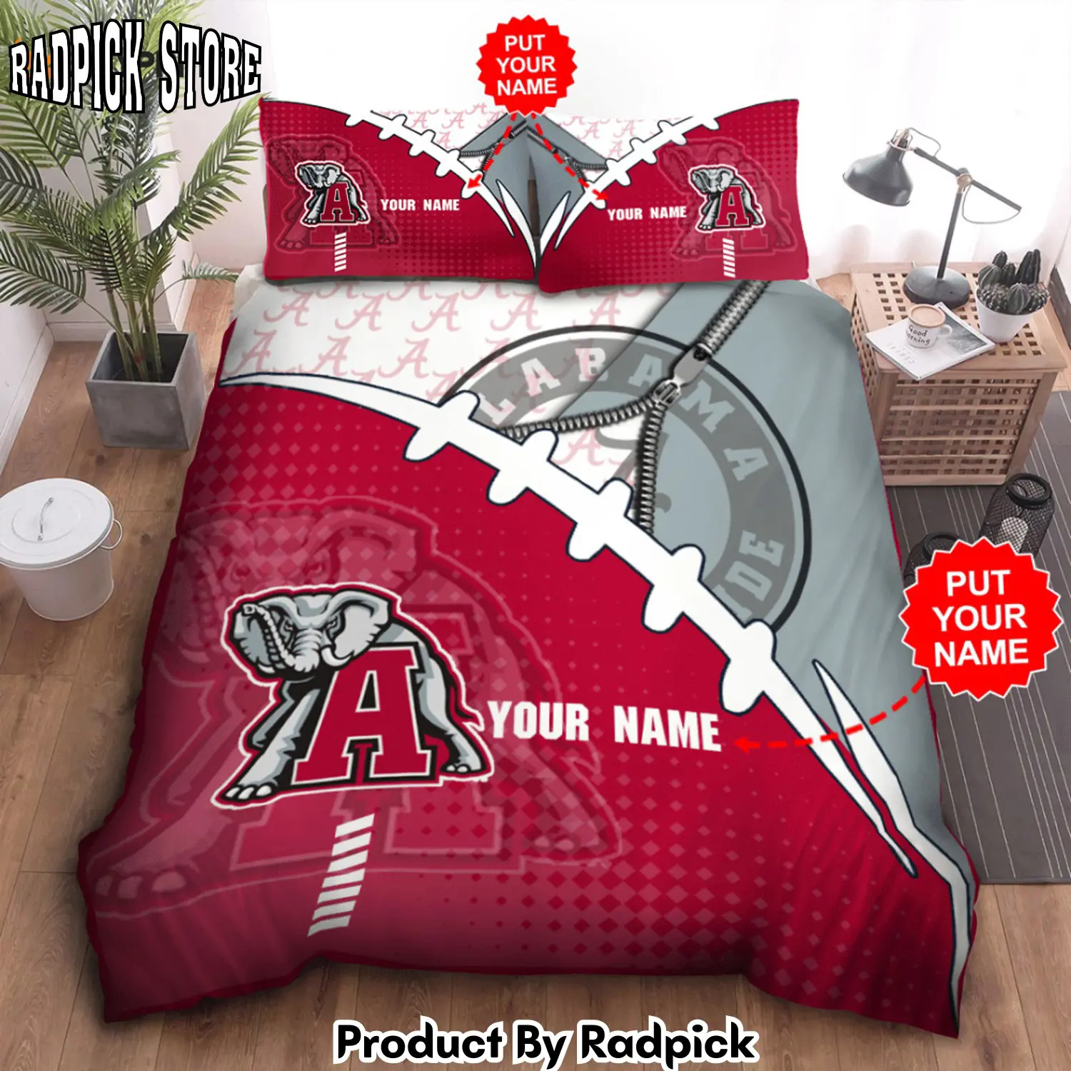 Radpick alabama crimson tide duvet cover bedding set perfect gift for fans bd008 rp3278858